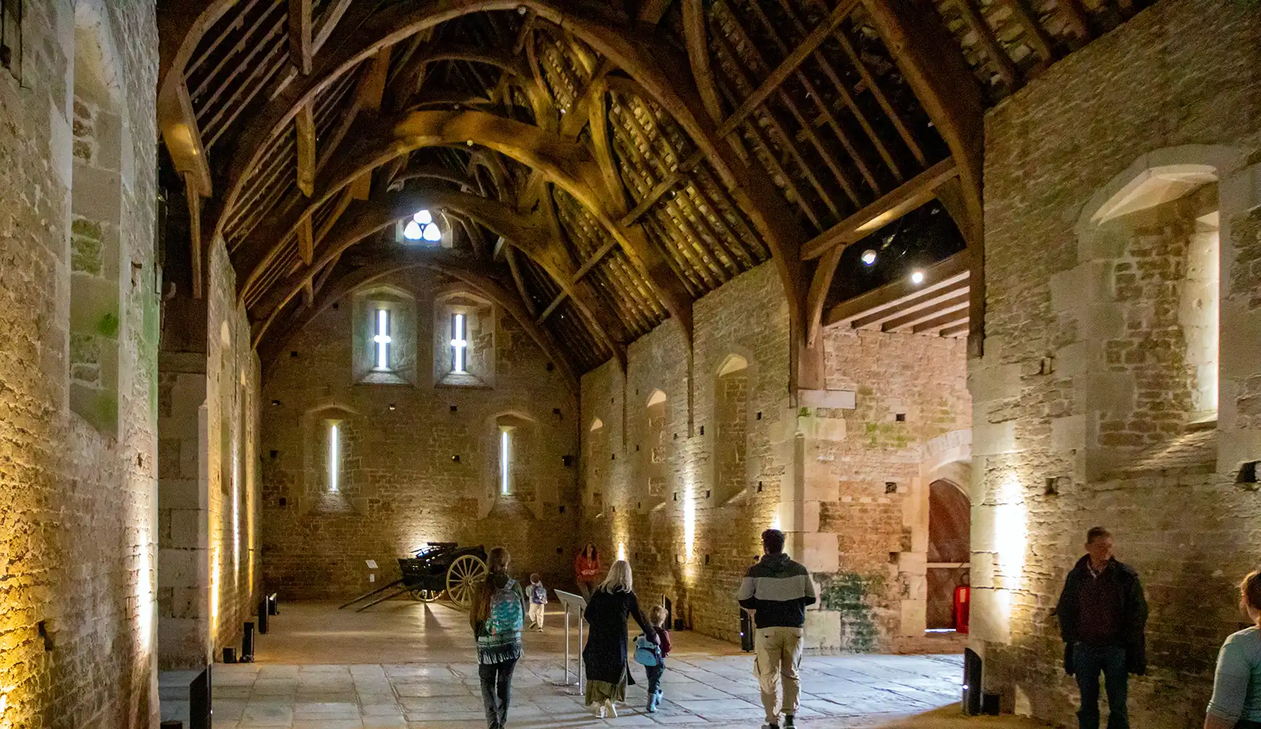 The Abbey Barn is larger, for a bigger, more formal gathering