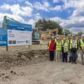 Stonewater representatives with members of Somerset Council and Frome Town Council at the Cherry Grove site in Frome