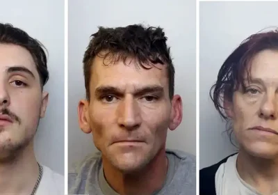 Kaleb Wyman, Brett Marshall and Louise Sanders have been jailed after an operation in Weston. Pictures: Avon & Somerset Police