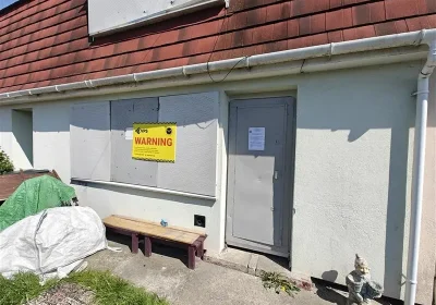 The property, in Fairfax Road, Bridgwater, has been boarded up for three months. Picture: Avon & Somerset Police