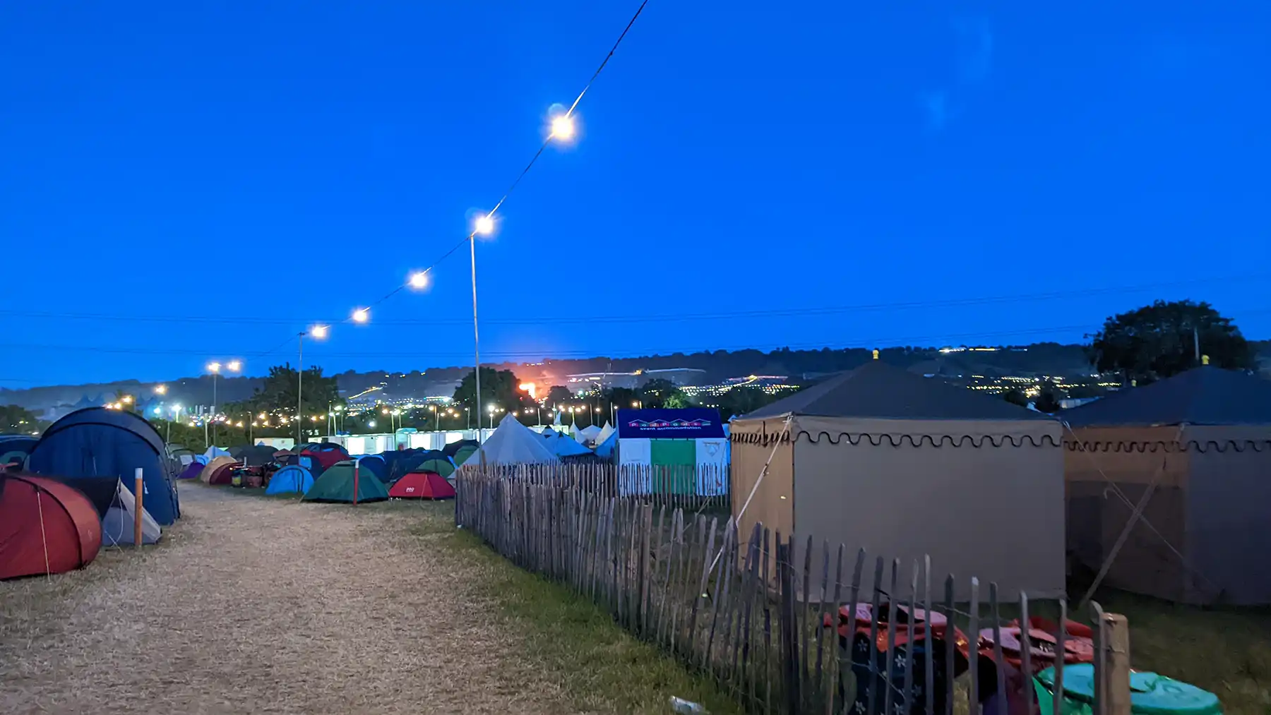 A number of glamping sites do run on the official Glastonbury site - but a number operate outside the fence. Picture: Paul Jones/Somerset Leveller