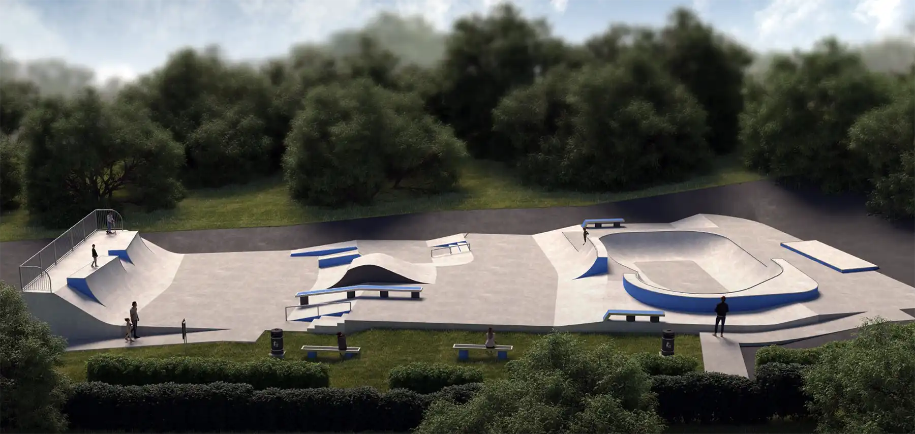 How the new skatepark in Wells could look, if plans are approved. Picture: Salmon Planning Company/Somerset Council