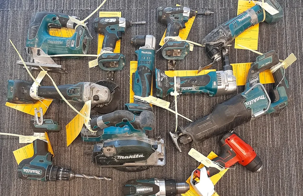 The Makita tools were recovered after a traffic stop in Taunton. Picture: Avon & Somerset Police
