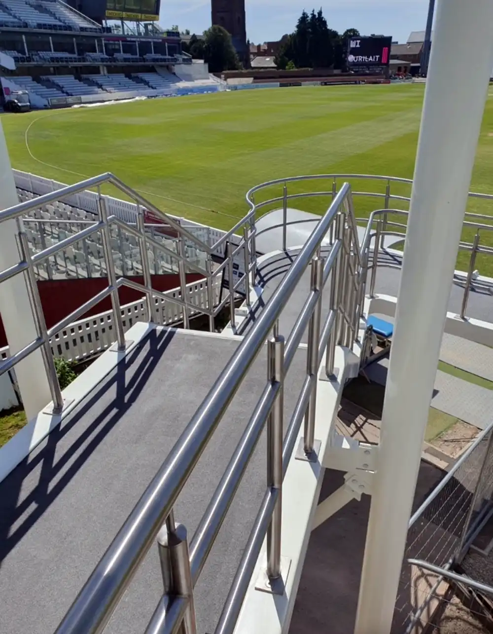 The view cricketers will enjoy as they make their way on to the pitch at Taunton...