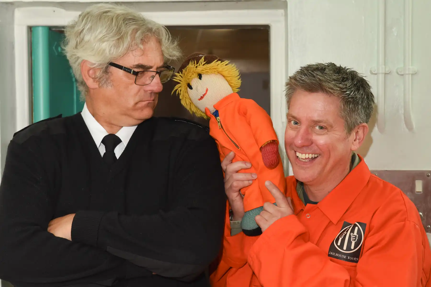 Richard McCourt - of Dick and Dom fame - fails to amuse on prison guard... Picture: Jon Gilbert Photography