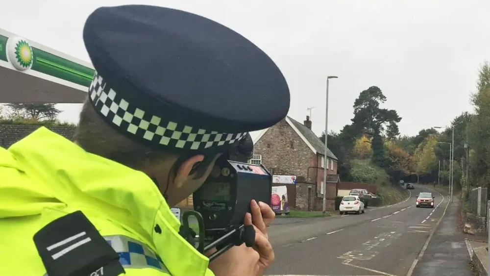 Speeding questions have been answered by officers... Picture: Avon & Somerset Police