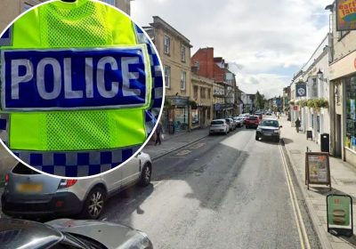 Police were called to Glastonbury High Street on Thursday