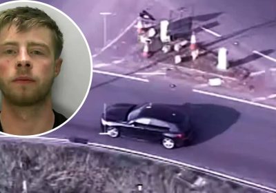 Drug driver Michael Slack, of Weston, had been banned from the roads weeks before a 120mph police pursuit. Pictures: Gloucestershire Police