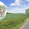 75 homes could be built on land off the A38 West Buckland Road. Pictures: Google/Polden Planning/Somerset Council
