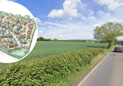 75 homes could be built on land off the A38 West Buckland Road. Pictures: Google/Polden Planning/Somerset Council