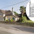 The house could be built in the beer garden of the Podymore Inn, at Podimore. Pictures: Google/CPC/Somerset Council