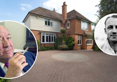 Noel Coward, bottom left, and Sir Donald Bradman, right, were among visitors to the Burnham house. Pictures: House Fox/Allan Warren/State Library of South Australia