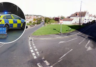 The incident unfolded at the junction of Rloath Road and Slade Road, Portishead. Picture: Google