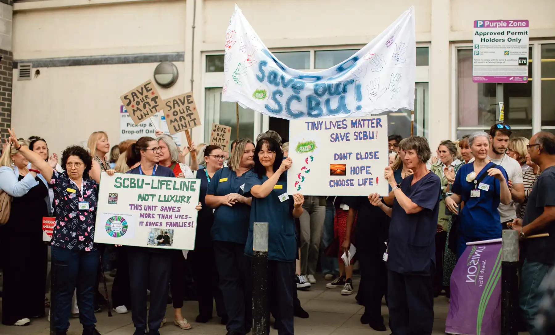 A demonstration over the closure was held at Yeovil District Hospital on Monday