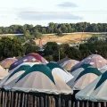 A number of glamping sites operate inside the superfence of Glastonbury, like this one. Picture: Paul Jones/Somerset Leveller