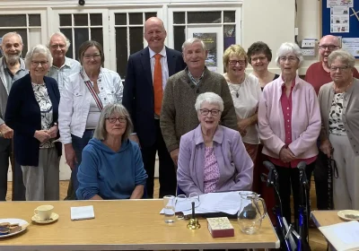 MP Ashley Fox with members of the Bridgwater Senior Citizens Forum