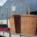 The giant willow basket was made by Coates English Willow, in Stoke St Gregory. Pictures: Coates English Willow