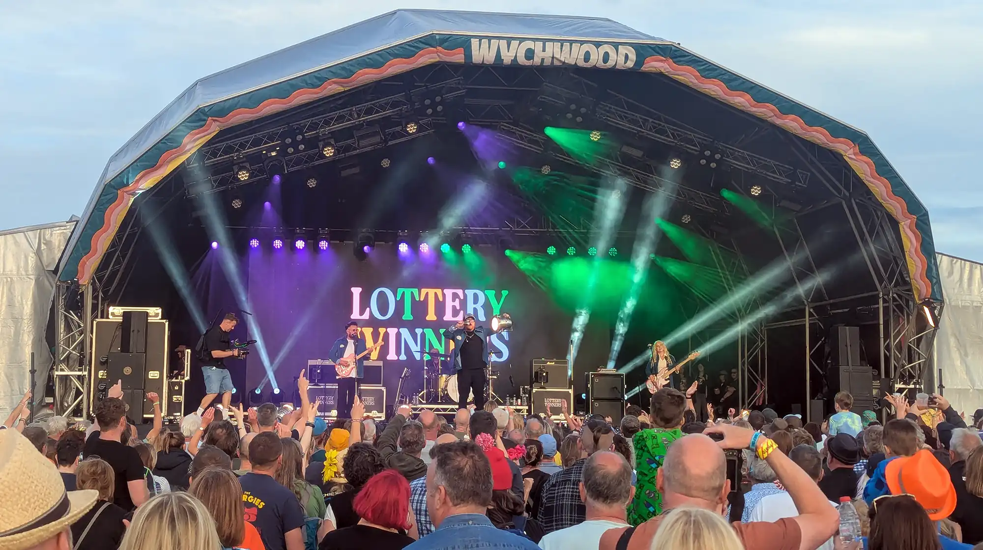 Lottery Winners took the crowd with them during a barnstorming set. Picture: Paul Jones/Somerset Leveller