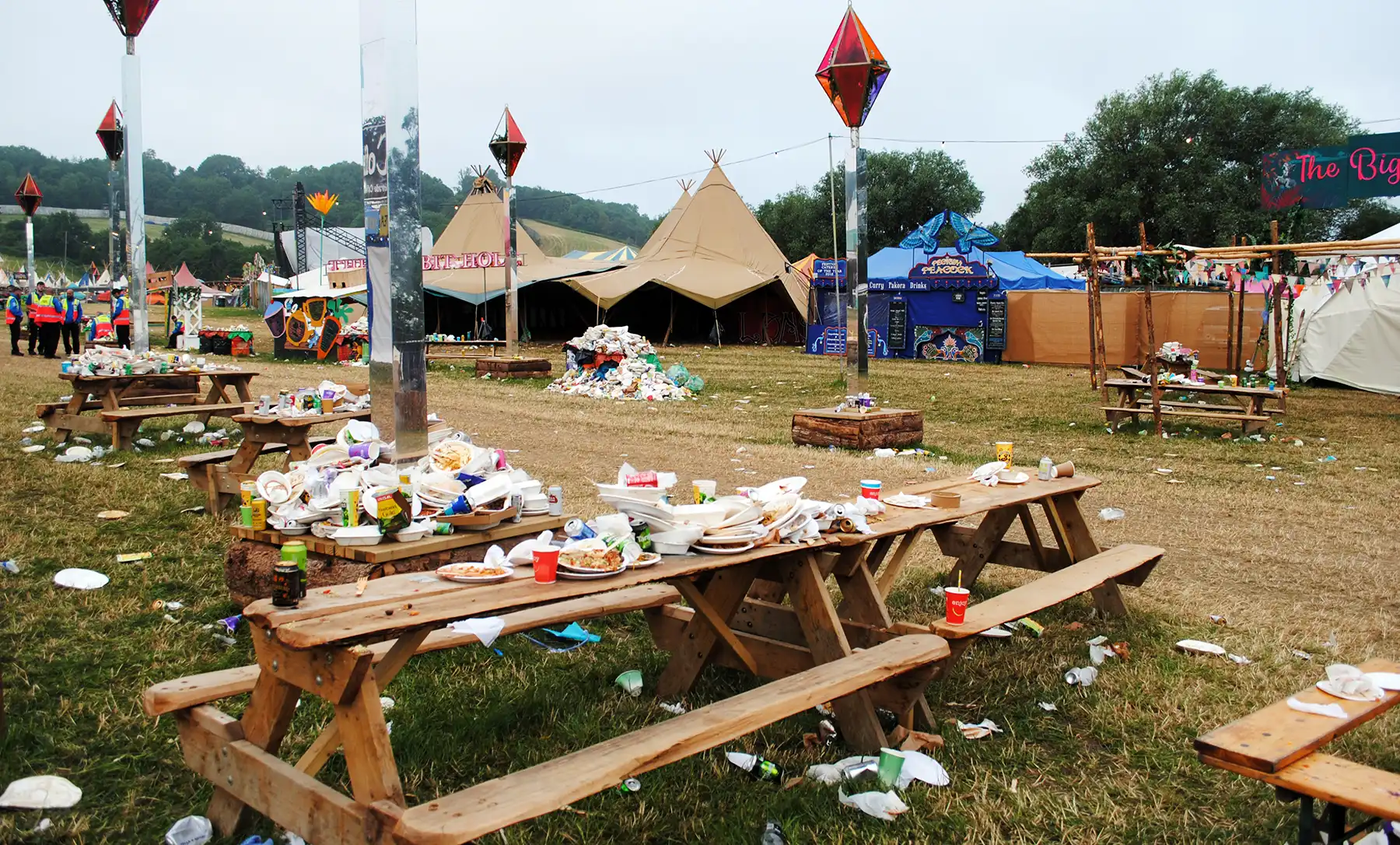 Tonnes of waste and rubbish is hand-sorted before being composted, reused or recycled at Glastonbury each year. Picture: Paul Jones/Somerset Leveller