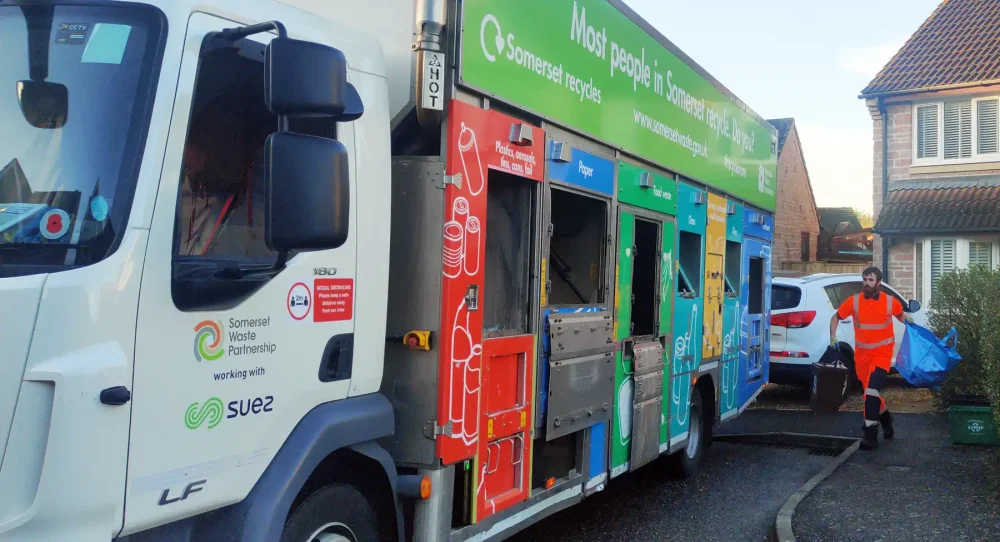 Bin and recycling collections around the Glastonbury Festival will start early this week. Picture: Somerset Council