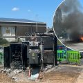 The electrical substation that caught fire Picture: Somerset Leveller