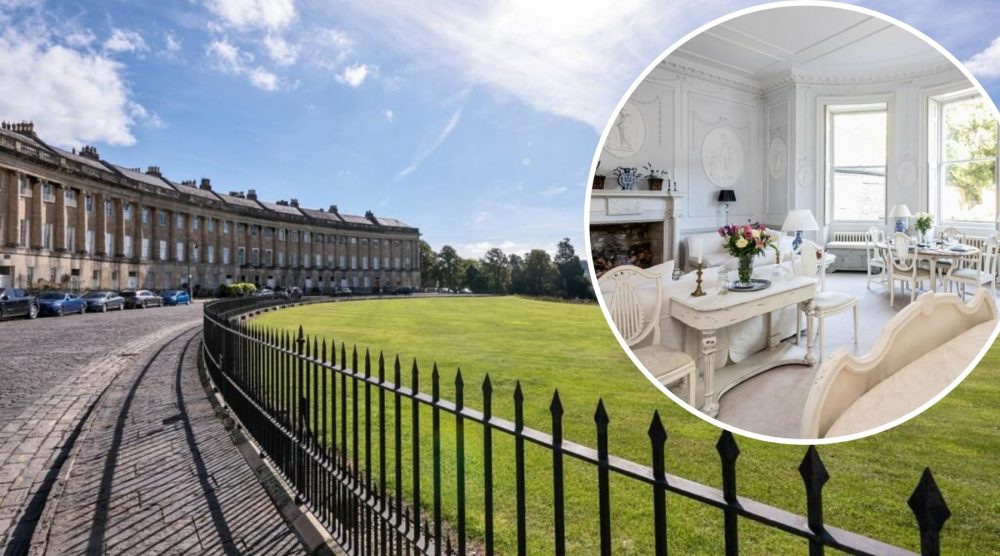 The studio apartment - or bedsit - in Royal Crescent, Bath - is for sale for £750,000. Pictures: Cobb Farr