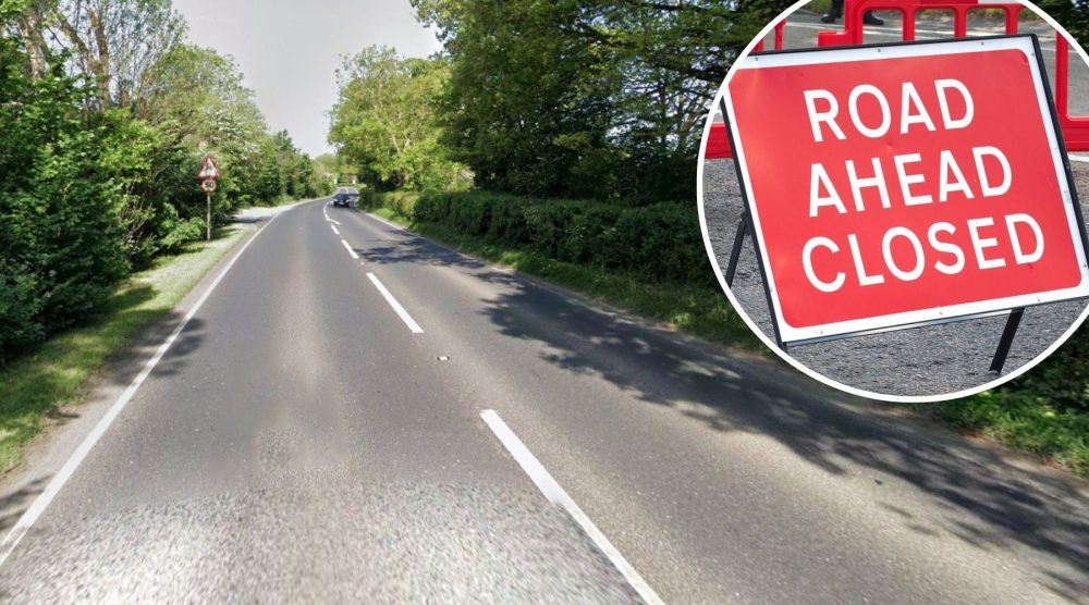 The A39 near Cossington is closed in both directions after the crash. Picture: Google