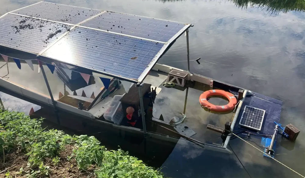 The Duchess of Cocklemoor was badly damaged by vandals while moored in Langport