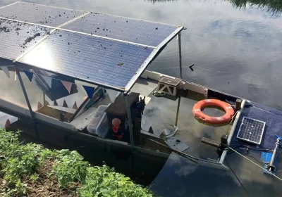 The Duchess of Cocklemoor was badly damaged by vandals while moored in Langport
