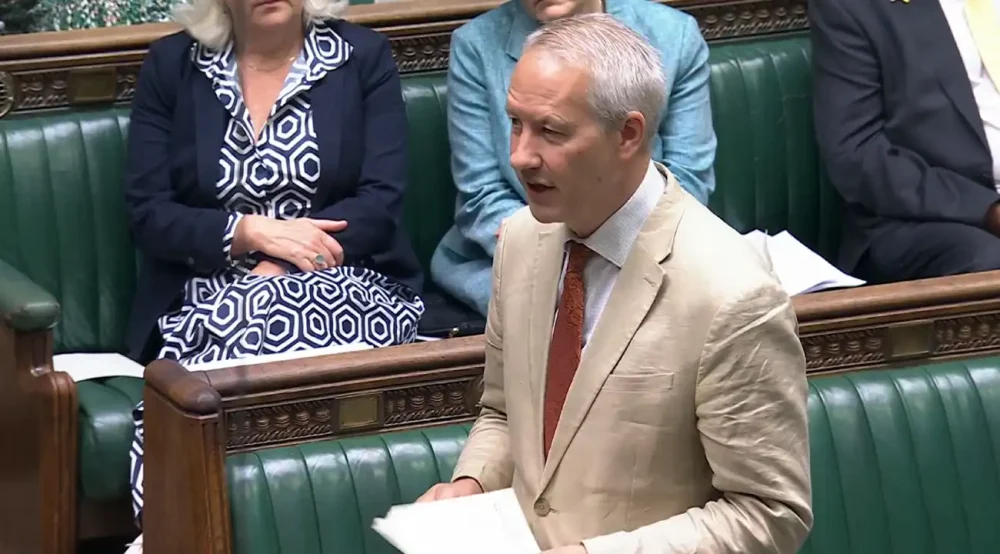 Taunton & Wellington MP Gideon Amos challenged the minister over funding for the new station. Picture: Parliament UK