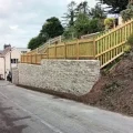 Hutton Hill Road has re-opened after being closed following a wall collapse. Picture: Peter Barrington/North Somerset Council