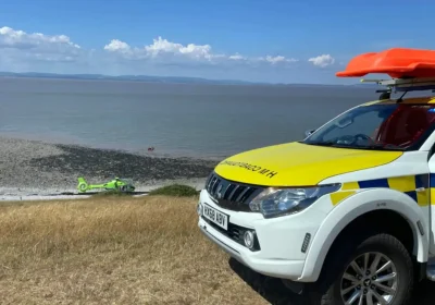 Rescue teams were sent to Middle Hope, north of Weston-super-Mare, after the climber fell. Picture: Burnham Coastguard Rescue Team