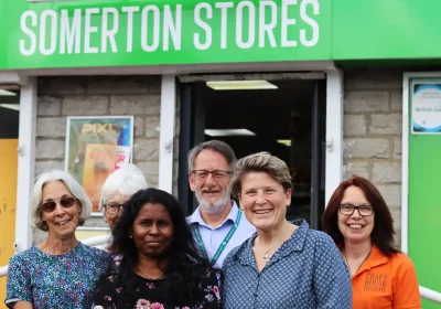 MP Sarah Dyke visited Somerton Stores to hear about Post Office plans for the town