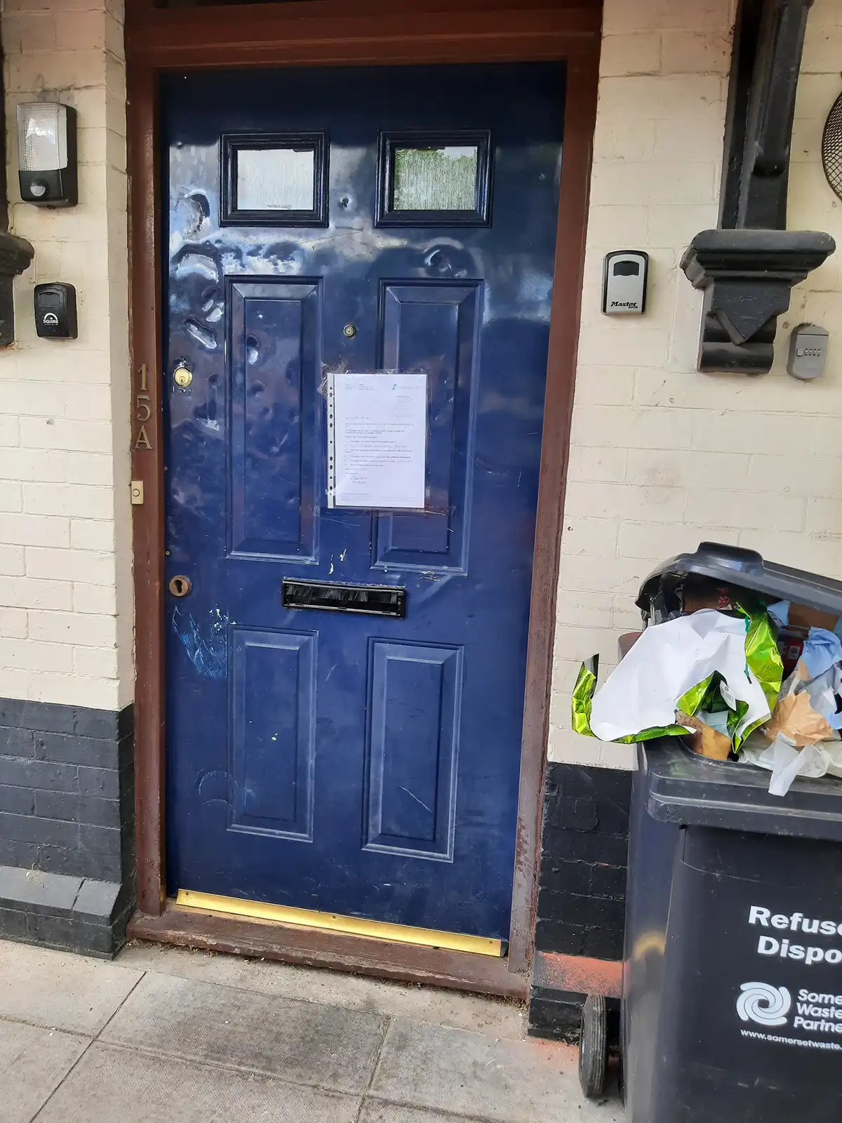 Police helped evict a resident from the property in Silver Street, Chard. Picture: Avon & Somerset Police