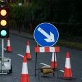 Temporary traffic lights have caused delays during roadworks in Congresbury