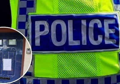 Police helped evict a resident from the property in Silver Street, Chard. Picture: Avon & Somerset Police