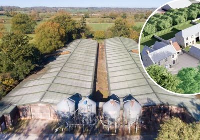 Two poultry sheds would be replaced with seven new homes. Picture: Orme/Somerset Council