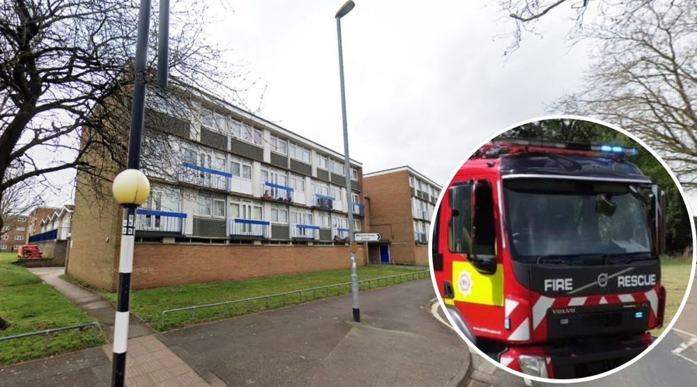 Fire crews tackled the blaze, in Bridgwater, on Tuesday night. Picture: Google