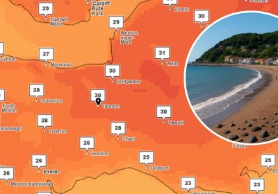 Temperatures are set to hit 31C in Somerset this weekend. Picture: Met Office