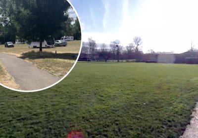 An unauthorised encampment has been set up in Hamilton Park, Taunton. Picture: Google/Taunton Town Council