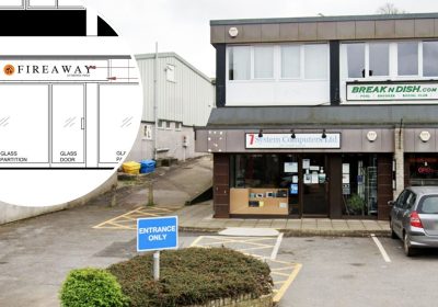 Fireaway Pizza is set to replace 7 System Computers in the Bayliss Centre, Street. Pictures: Google/V16 Designz/Somerset Council