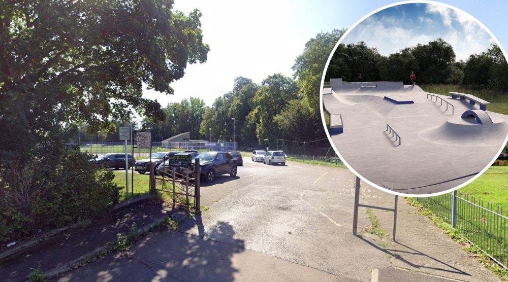 The new skatepark would be installed at the Recreation Ground, in Eastover. Pictures: Google/Maverick/Somerset Council