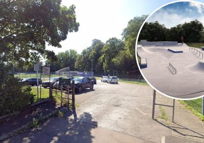 The new skatepark would be installed at the Recreation Ground, in Eastover. Pictures: Google/Maverick/Somerset Council