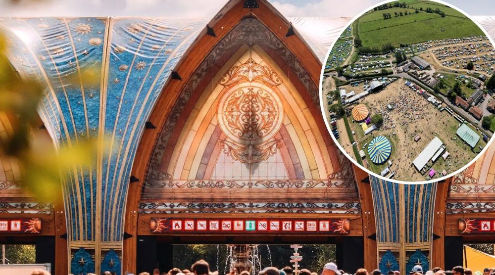 Organisers of the Godney Gathering, inset, have paid tribute to their colleagues at Tomorrowland in Belgium, main picture. Pictures: Godney Gathering/Tomorrowland