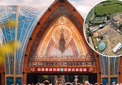 Organisers of the Godney Gathering, inset, have paid tribute to their colleagues at Tomorrowland in Belgium, main picture. Pictures: Godney Gathering/Tomorrowland