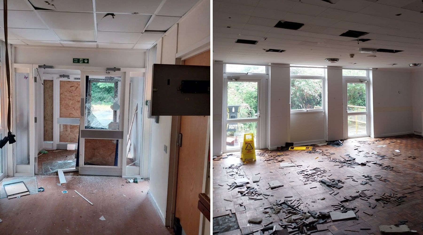 The former Petersfield care home, in Portishead, has fallen into disrepair and is deemed unsafe. Pictures: Avon & Somerset Police