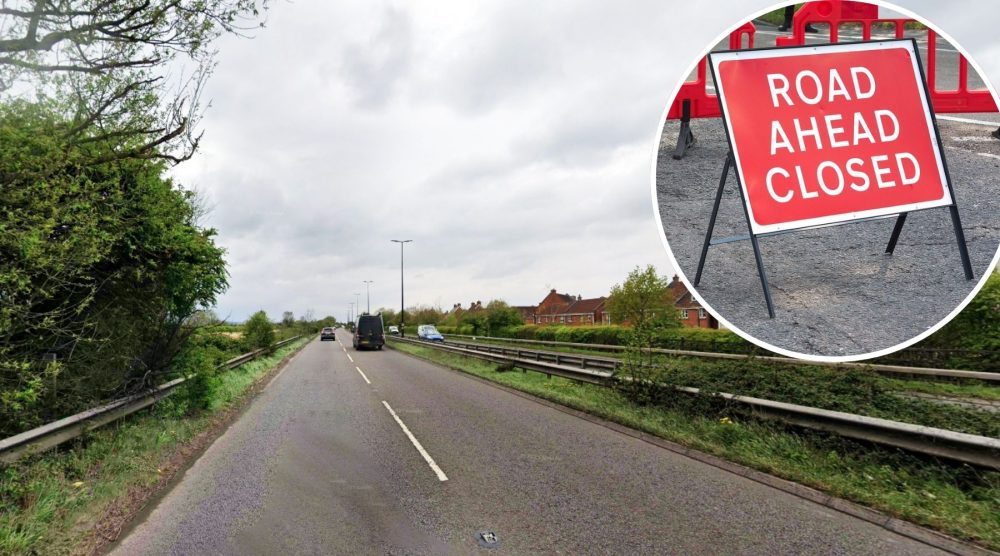 The A370 near Weston will be closed for a range of works. Picture: Google