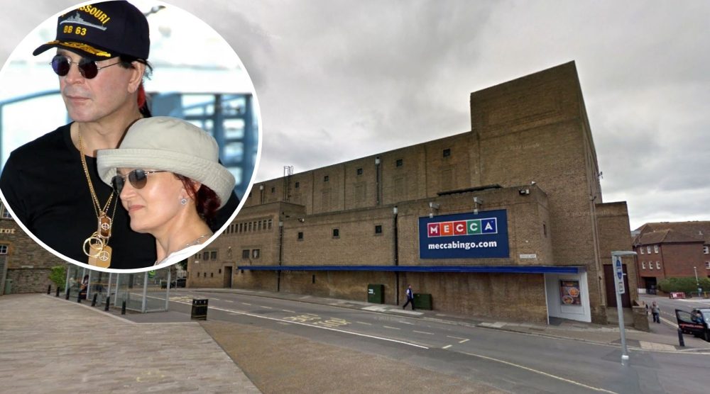 Ozzy Osborne, pictured with wife Sharon, inset, played Taunton in 1980. Pictures: Pixabay/Google