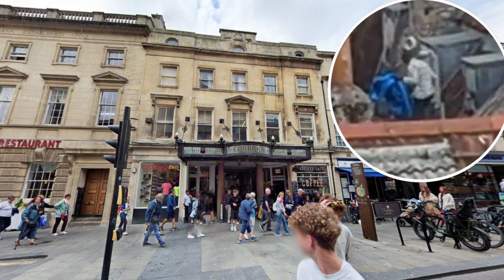 This person was seen on the roof of The Corridor shopping centre in Bath. Picture: Avon & Somerset Police