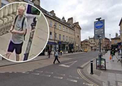 Police are keen to trace this person in connection with an assault in Bath. Pictures: Google/Avon & Somerset Police